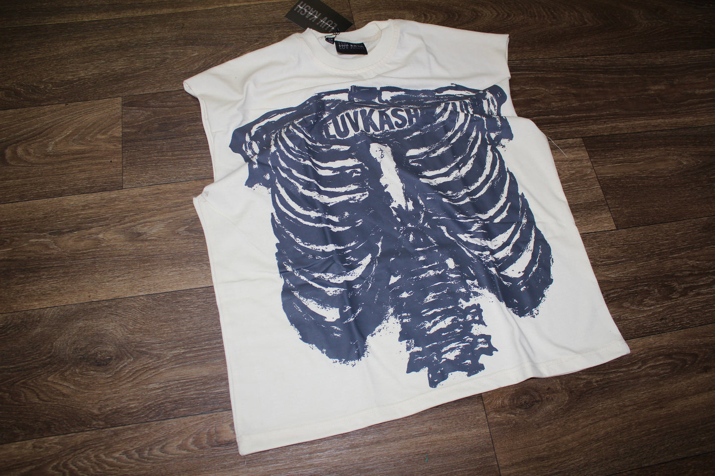 Cream “LuvKash Studios” Sleeveless Tee