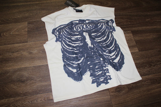 Cream “LuvKash Studios” Sleeveless Tee