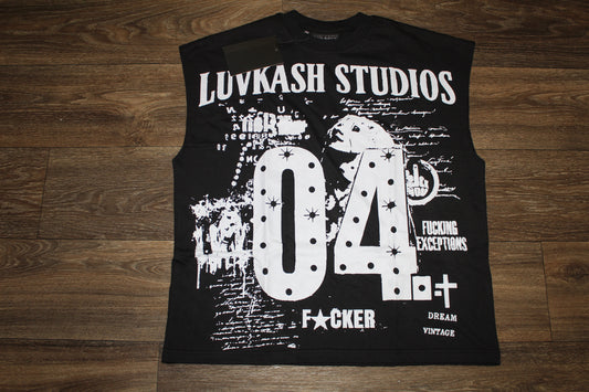 Black “LuvKash Studios” Sleeveless Tee