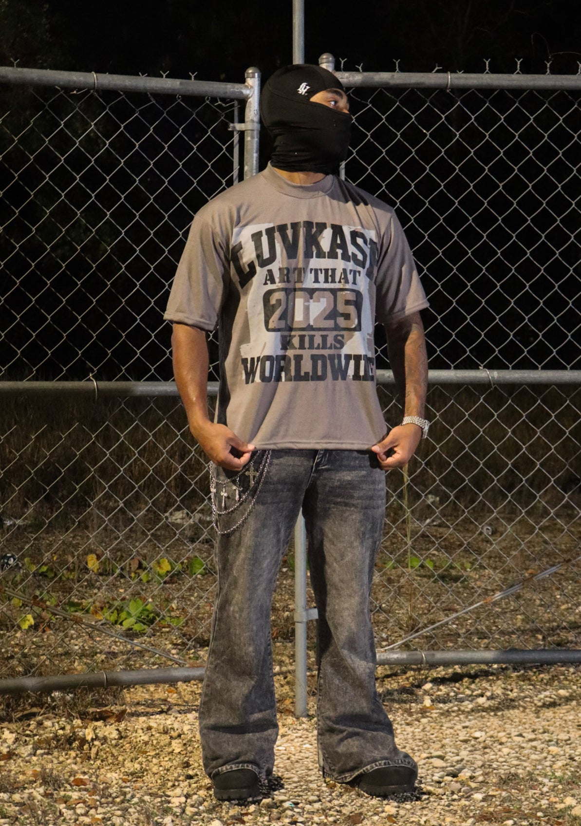 Grey “LuvKash Worldwide” Tee