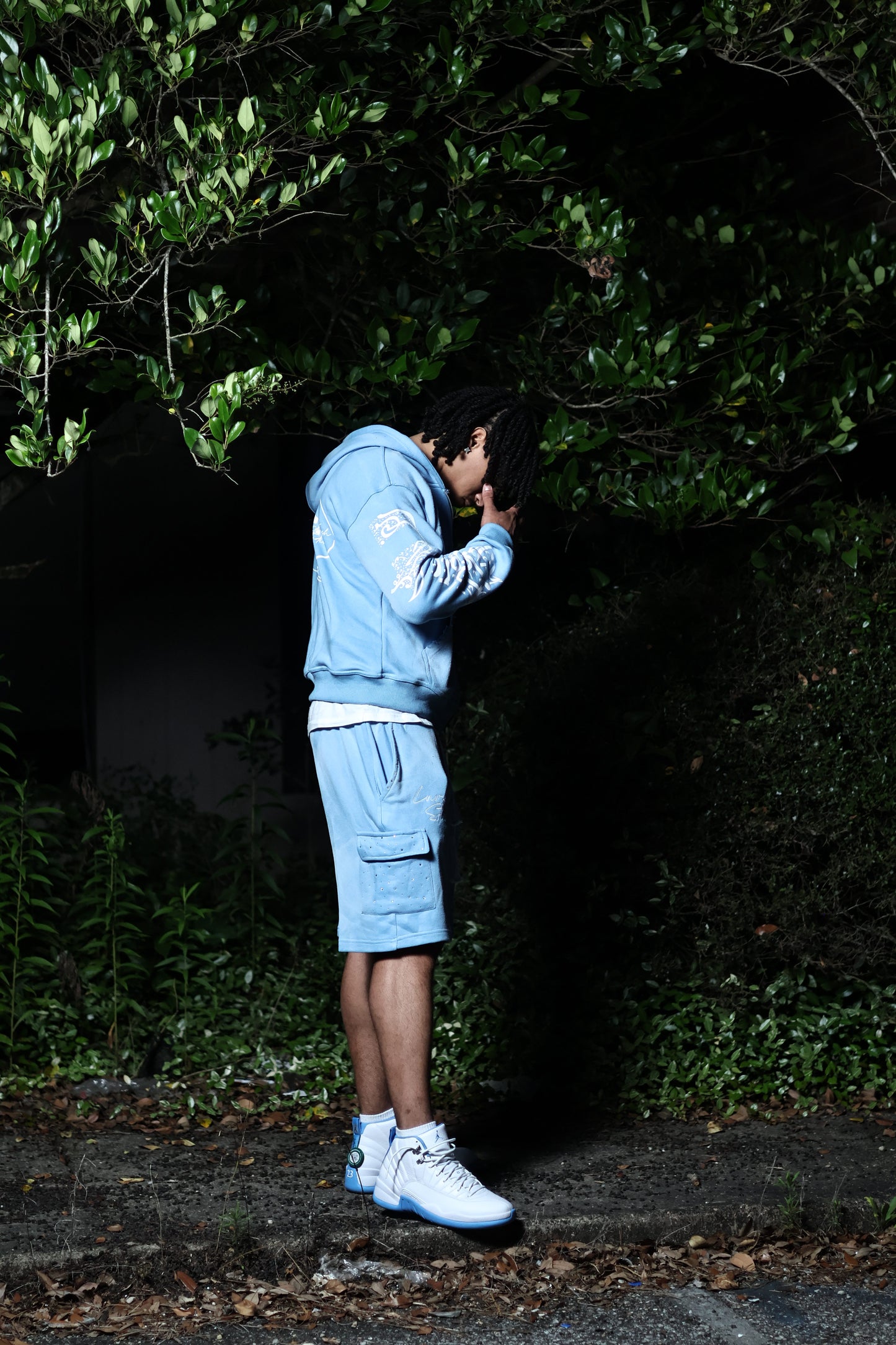 Blue “LuvKash Studios” Short Set