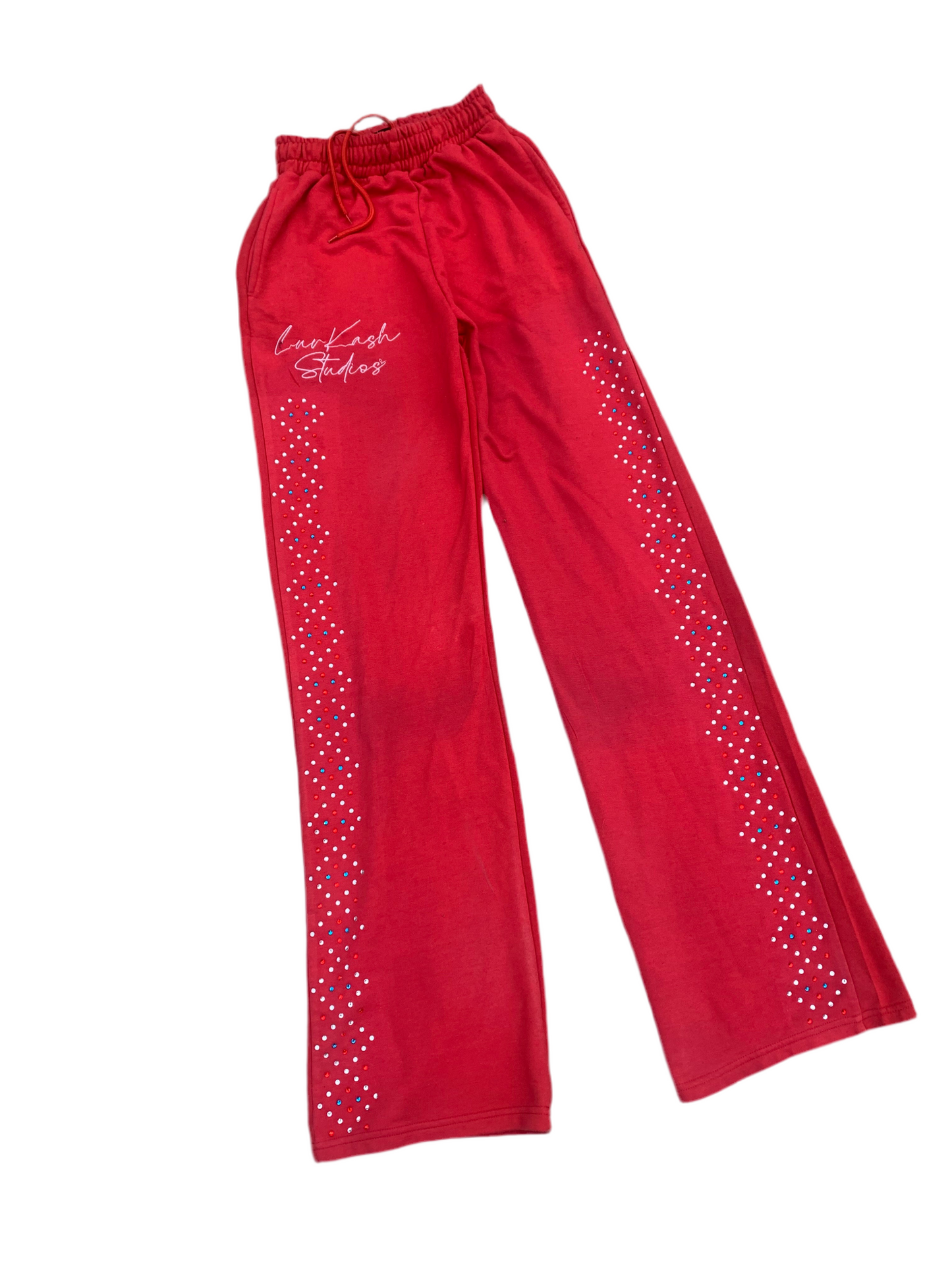 Red  “LuvKash Studios” Sweats