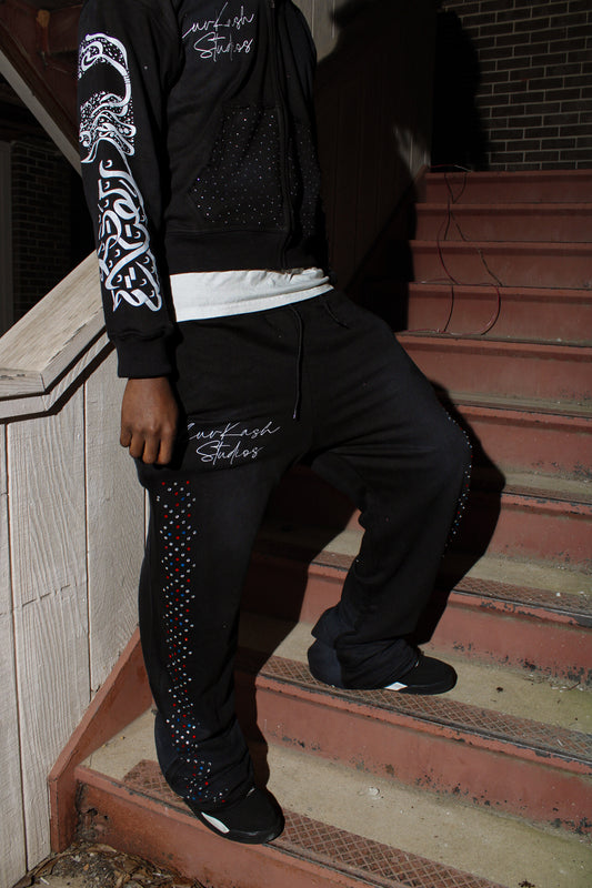 Black “LuvKash Studios” Sweats